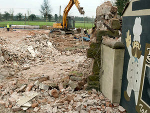 Supporting image for story: Work starts to demolish former pub near Market Drayton