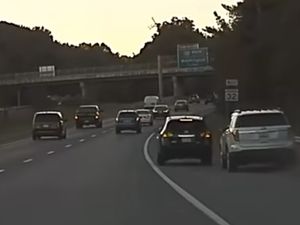 Supporting image for story: Dashcam captures two SUVs battling it out in terrifying road-rage incident