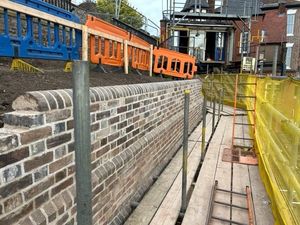 The obstructions have been partly cleared in Castle Walk to allow pedestrian access