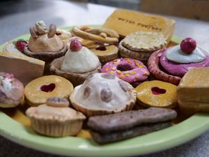 Fake biscuits and cakes made for Fake or Food, at Coalport China Museum this February half term