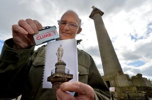 Rev Richard Hayes from The Friends of Lord Hill's Column welcoming people to the open day