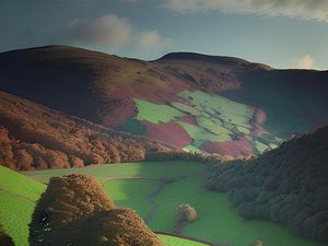 This is how the AI viewed Shropshire with the 'magic' category applied.