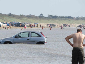 Supporting image for story: Walsall teenager sees car stranded in sea after being caught out by tide