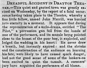 How the boy's death was reported in the Shrewsbury Chronicle of May 17, 1839