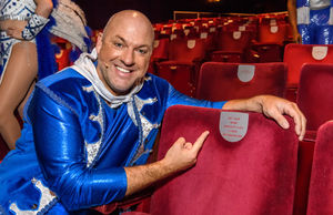 Matt Slack receiving his dedicated seat plaque at Birmingham Hippodrome. Photo by: Simon Hadley