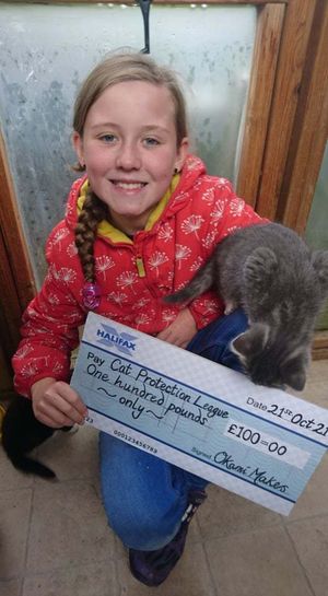 Jenny with the cats at Cats Protection