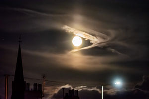Graham Mitchell took this one of the bright moon over Oswestry