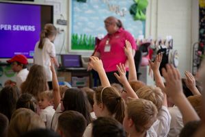 Severn Trent Education Officer delivering a free session at a school.