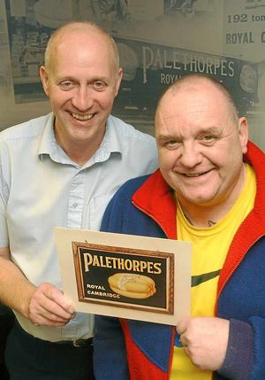 Long-serving Palethorpes staff John Serkis and John Robinson help celebrate