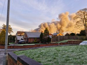 The smoke cloud was visible from a long way away