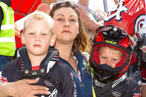 Yvonne Clarke with her children Olly and Ryan