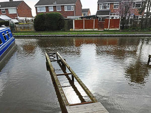 Supporting image for story: Safety fears as canal jetty in Shropshire is left half finished