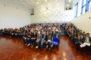A packed hall for the school awards night