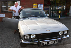 Martin Brown and his 1953 Triumphant Renoun, apparently their are only 150 of these cars left.