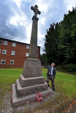 Councillor Mike Hardacre is using ward funds to repair the war memorial on Compton Road