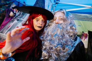 Louise and Chris Psaras are the witches and wizards of the event