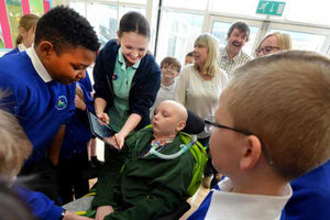 Matthew with school friends