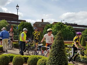 Supporting image for story: Dozens ride out in memory of road race anniversary and cycle champion Percy Stallard