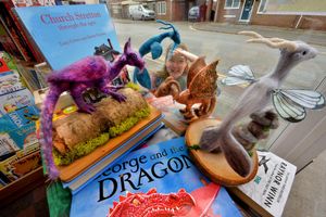 Ceri Smith from Dragons of Shropshire is creating a trail for half term around the town for people, using her little dragons that she has made. At Burway Books in Church Stretton
