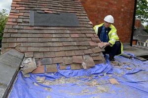 Estates manager Alan Bishop highlights some of the damage