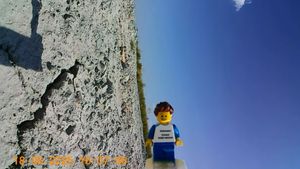 Lego Man Dan landed at a quarry near Nottingham
