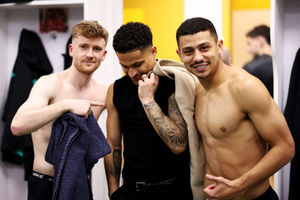 Tommy Doyle, Joao Gomes and Andre (Photo by Jack Thomas - WWFC/Wolves via Getty Images)
