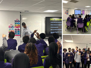 Supporting image for story: Ex-athlete and coach Jim Roberson motivates Year 11 pupils