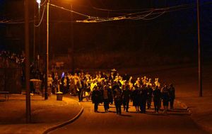 The procession at the Black Country Living History Museum's memorial service.