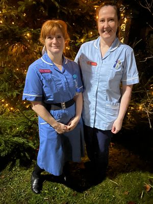 Rachael Pyatt, Staff Nurse and Ammie Sloan, Healthcare Assistant from Katharine House Hospice
