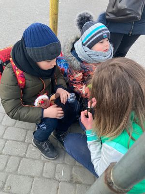 Children seeking shelter in Poland. Photo: Magdalena Benadda