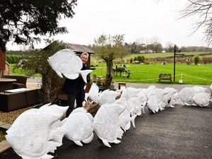 Supporting image for story: New sculpture trail being painted by schoolchildren for Telford town centre