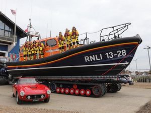 Supporting image for story: Lifeboat funded by sale of bequeathed rare Ferraris is officially named