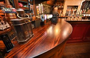 The bar area has plenty of space for customers to see what is on offer