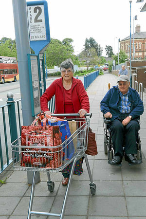 Bruce and Eve Marks complete their shopping trip