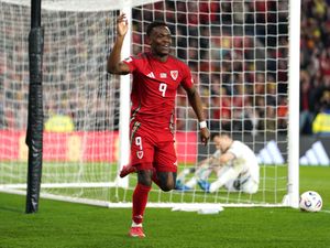 Rabbi Matondo celebrates his goal against Kazakhstan