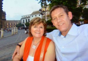 Lionel and his wife Linda on holiday in Seville in 2008