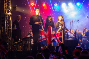 Jon Moses and Classical Reflection on stage for the proms finale