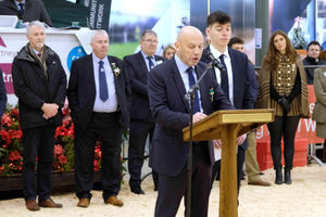 Ieuan Edwards speaking at the official opening of the Winter Fair