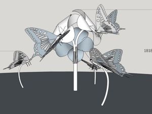 Supporting image for story: Butterfly and flower sculptures to be placed on Telford roundabout despite accident fears