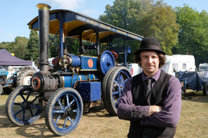 Arial West from Melverley, with his 1925 Marshall Steam Tractor. Image by Andy Compton
