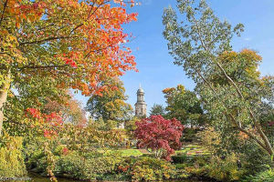 The Quarry, Shrewsbury, taken over with rich shades of browns, reds and yellows