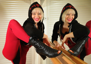 Kimberly Wyatt, during her visit to lead a dance class, at Haden Hill Leisure Centre, Cradley Heath