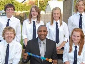 Supporting image for story: Olympic ace Darren Campbell in talk to Ludlow youngsters