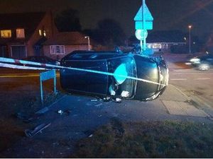 Supporting image for story: Suspected drink-driver arrested after car crashes in front of Wednesfield police