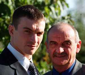 Richie Woodhall with father Len