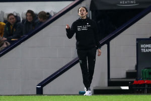Jenny Sugarman on the touchline while in charge of Albion. (Photo by Adam Fradgley/West Bromwich Albion FC via Getty Images).