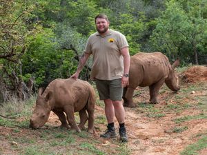 Supporting image for story: Former soldier from Cannock travels to South Africa to work with orphaned rhinos