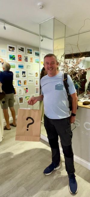 The first purchaser at The Secret Artist Sale