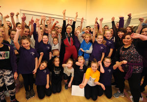 Kimberly Wyatt, during her visit to lead a dance class, at Haden Hill Leisure Centre, Cradley Heath