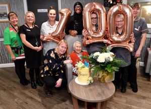Bessie Lobley, celebrated her 100th birthday at Littleton Lodge Care Home, Hednesford.
Staff members, family and residents helped her celebrate the milestone.

